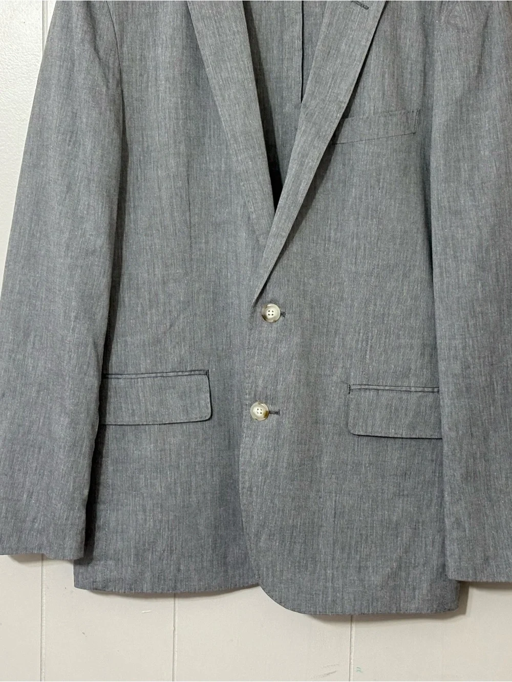 J.Crew Ludlow Somelos Blazer 40R Gray Stretch Cotton Linen Sport Coat NWT